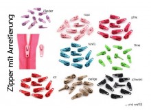 Reißverschluss Schieber 3mm - Wähle deine Farben